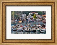 Old Harbor and boats in reflection Antalya, Turkey Fine Art Print