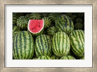 UAE, Abu Dhabi Watermelon at the market Fine Art Print