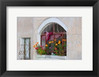 Windows and Flowers in Village, Cappadoccia, Turkey Fine Art Print