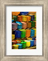 Bowls and Plates on Display, For Sale at Vendors Booth, Spice Market, Istanbul, Turkey Fine Art Print