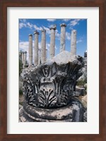 Columns and Relief Sculpture, Aphrodisias, Turkey Fine Art Print