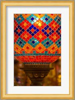 Stained Glass Lamp Vendor in Spice Market, Istanbul, Turkey Fine Art Print