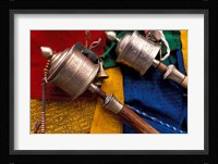 Prayer Wheels and Flags, Lhasa, Tibet Fine Art Print