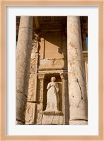Turkey, Kusadasi, Ephesus, Celsus Library statue detail Fine Art Print