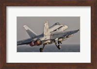 F/A-18C Hornet Taking Off from USS George HW Bush Fine Art Print