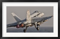 F/A-18C Hornet Taking Off from USS George HW Bush Fine Art Print