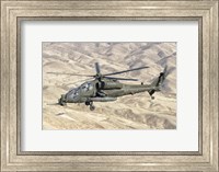 Italian Army AW-129 Mangusta over Afghanistan Fine Art Print