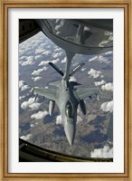 Chilean Air Force F-16 refuels from a US Air Force KC-135 Stratotanker Fine Art Print