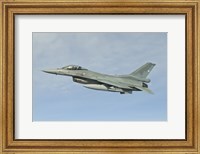 Chilean Air Force F-16 soars through the sky over Brazil Fine Art Print