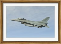 Chilean Air Force F-16 soars through the sky over Brazil Fine Art Print