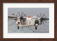 C-2A GreyhoundP repares for Landing Aboard the USS George HW Bush Fine Art Print