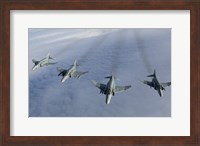 Formation of Luftwaffe F-4F Phantom II's Fine Art Print