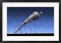 Moon Through a Telescope Fine Art Print