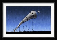Moon Through a Telescope Fine Art Print