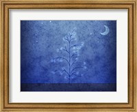 Tree and First Snowfall in Blue Fine Art Print