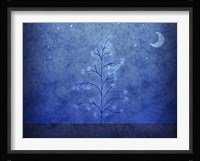 Tree and First Snowfall in Blue Fine Art Print