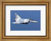 Mirage 2000C of the French Air Force (blue & white) Fine Art Print