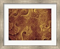 Abstract Illustration in Gold Fine Art Print