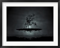 Flying Tree ( digitally generated - black) Fine Art Print