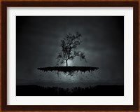 Flying Tree ( digitally generated - black) Fine Art Print