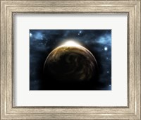 Sunrise Over a Planet (digitally generated) Fine Art Print