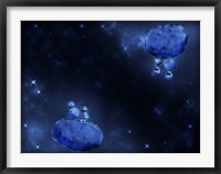 Humans and Aliens in Outer Space Fine Art Print