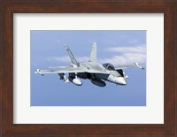 A CF-188A Hornet of the Royal Canadian Air Force (front view) Fine Art Print