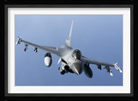 Dutch F-16AM Over the Mediterranean Sea (front view) Fine Art Print