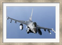 Dutch F-16AM Over the Mediterranean Sea (front view) Fine Art Print