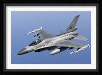 Dutch F-16AM Over the Mediterranean Sea (close up) Fine Art Print