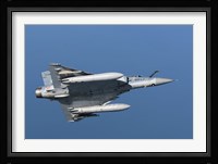 Mirage 2000C of the French Air Force (bottom view) Fine Art Print