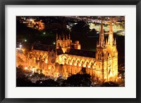 St Mary's Cathedral at Night,  Sydney, Australia Framed Print