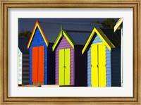 Bathing Boxes, Middle Brighton Beach, Port Phillip Bay, Melbourne, Victoria, Australia Fine Art Print