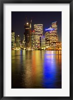 Brisbane River and Brisbane at Night, Queensland, Australia Fine Art Print