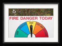 Fire Danger Warning Sign, Queensland, Australia Fine Art Print