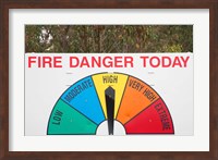 Fire Danger Warning Sign, Queensland, Australia Fine Art Print