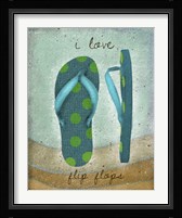 I Love Flip-flops Framed Print