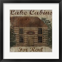 Lake Cabin Framed Print