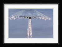 MC-130H Combat Talon Dropping Flares Fine Art Print