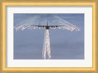 MC-130H Combat Talon Dropping Flares Fine Art Print