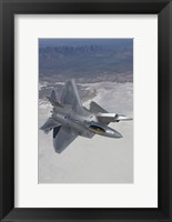 Two F-22 Raptors over New Mexico (vertical) Fine Art Print
