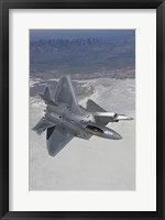Two F-22 Raptors over New Mexico (vertical) Fine Art Print