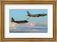 MC-130H Combat Talon II Being Refueled by a KC-135R Stratotanker Fine Art Print