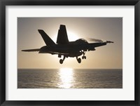 F/A-18F Super Hornet in the Morning Sun over the Arabian Sea Fine Art Print