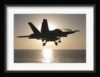 F/A-18F Super Hornet in the Morning Sun over the Arabian Sea Fine Art Print