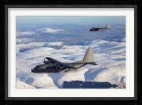 MC-130P Combat Shadow and MC-130H Combat Talon Over Clouds Fine Art Print