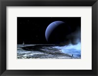 Astronaut Standing on the Edge of a Lake of Liquid Methane Fine Art Print