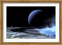 Astronaut Standing on the Edge of a Lake of Liquid Methane Fine Art Print