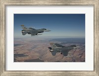 A Pair of F-16's near the Grand Canyon, Arizona Fine Art Print