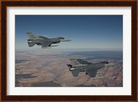 A Pair of F-16's near the Grand Canyon, Arizona Fine Art Print